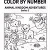 20 Pages Color by Number Book - Animal Kingdom - Series 3