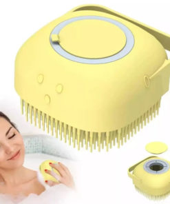Bath Brush Silicone Scrubber Dispenser Multifunction Bathroom For Body Cleaning