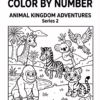 20 Pages Color by Number Book - Animal Kingdom - Series 2